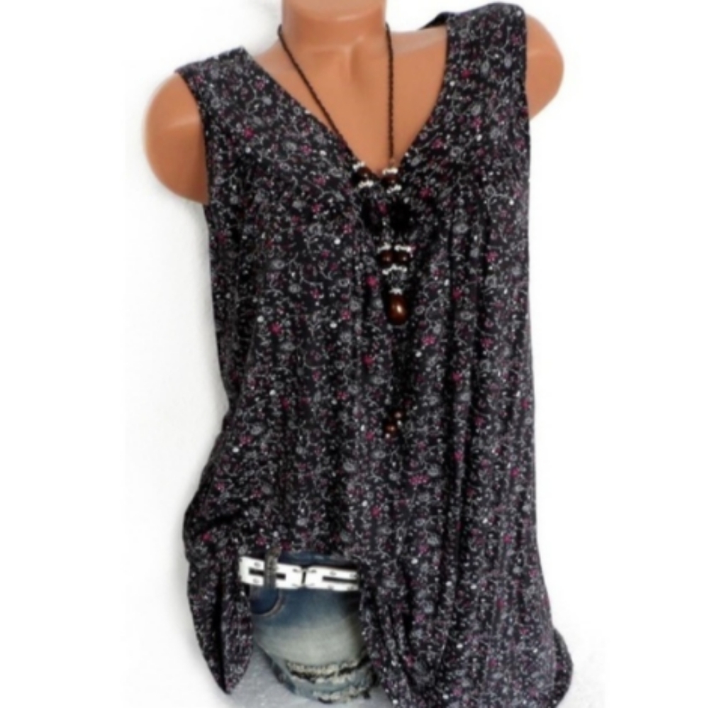 Deep V-Neck Sleeveless Tank